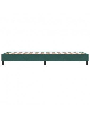 Giroletto senza Materasso Verde Scuro 90x220 cm in Velluto