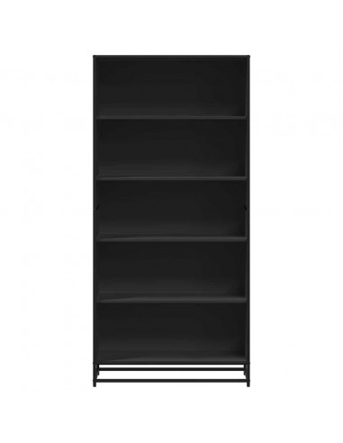 Libreria Nera 80,5x35x170,5 cm in Truciolato