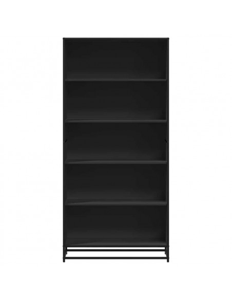 Libreria Nera 80,5x35x170,5 cm in Truciolato