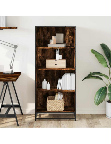 Libreria Rovere Fumo 60x35x139 cm in Truciolato