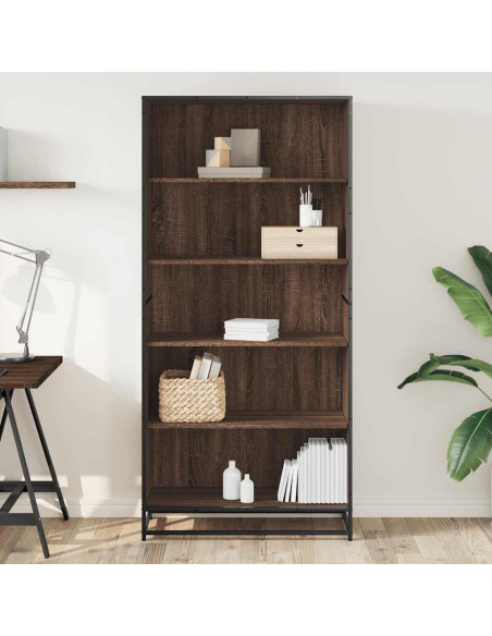 Libreria Rovere Marrone 80,5x35x170,5 cm in Truciolato