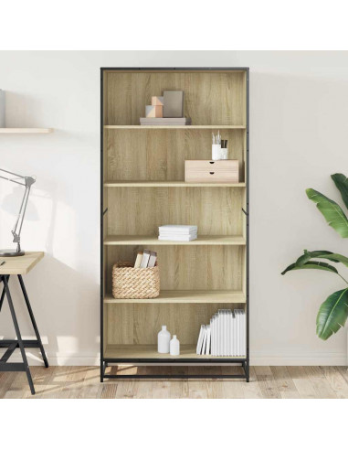 Libreria Rovere Sonoma 80,5x35x170,5 cm in Truciolato