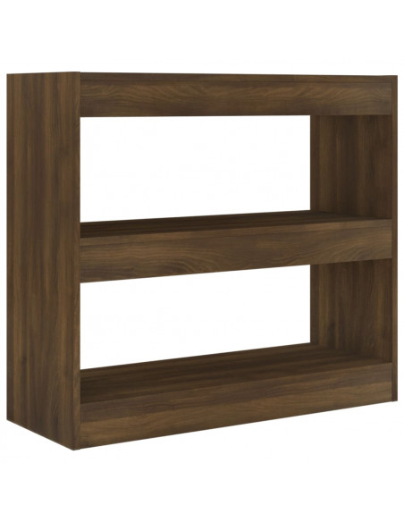 Libreria/Divisorio Rovere Marrone 80x30x72 cm