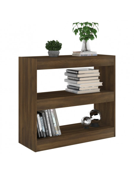 Libreria/Divisorio Rovere Marrone 80x30x72 cm