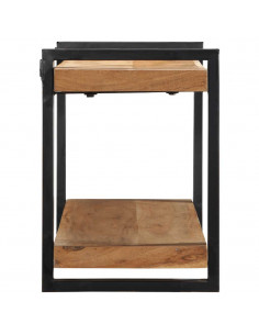 Mensola da Parete 110x33x45 cm Legno Massello di Acacia 2