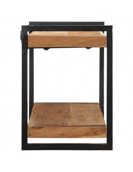Mensola da Parete 110x33x45 cm Legno Massello di Acacia