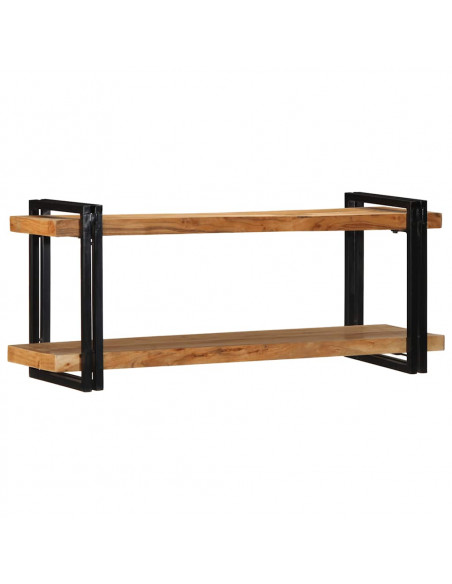 Mensola da Parete 110x33x45 cm Legno Massello di Acacia