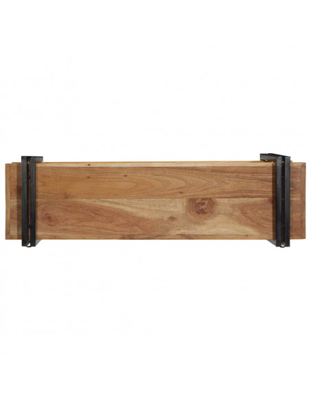 Mensola da Parete 110x33x45 cm Legno Massello di Acacia
