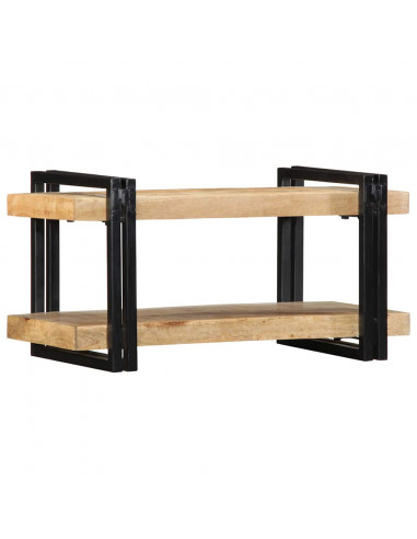 Mensola da Parete 70x33x35 cm in Legno Massello di Mango Grezzo