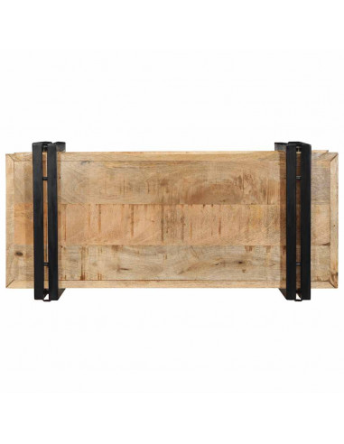 Mensola da Parete 70x33x35 cm in Legno Massello di Mango Grezzo