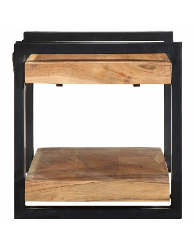 Mensola da Parete 70x33x35 cm Legno Massello di Acacia