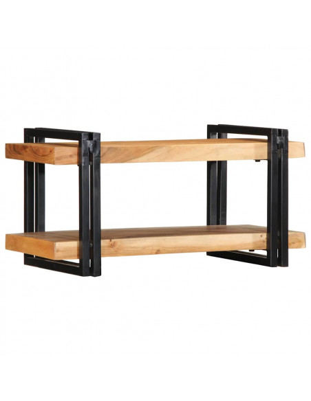 Mensola da Parete 70x33x35 cm Legno Massello di Acacia