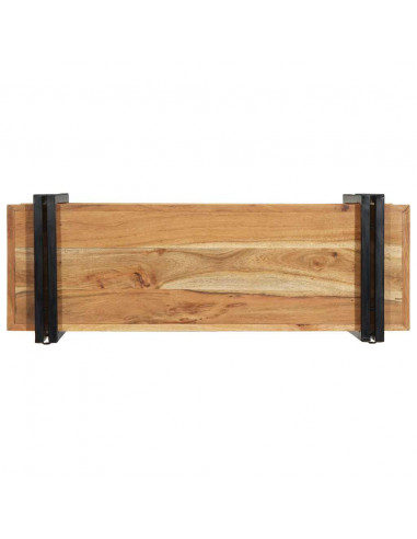 Mensola da Parete 90x33x45 cm Legno Massello di Acacia