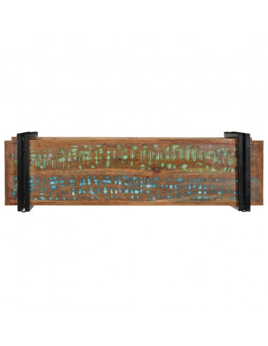 Mensola da Parete Multicolore in Legno Massello di Recupero