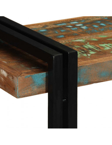 Mensola da Parete Multicolore in Legno Massello di Recupero