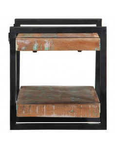 Mensola da Parete Multicolore in Legno Massello di Recupero 2