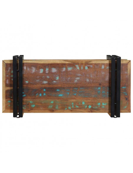 Mensola da Parete Multicolore in Legno Massello di Recupero
