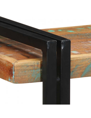 Mensola da Parete Multicolore in Legno Massello di Recupero