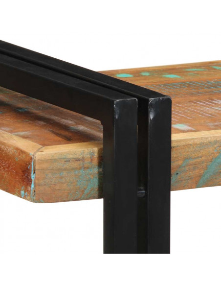 Mensola da Parete Multicolore in Legno Massello di Recupero