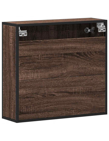 Mobile Bagno Specchio Rovere Marrone 65x20x60 Legno Multistrato