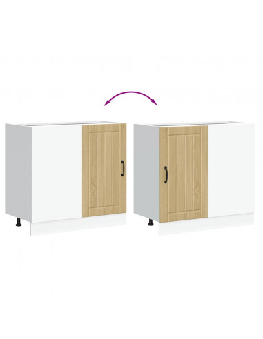 Mobile Base Lavello Lucca Rovere Sonoma in Legno Multistrato