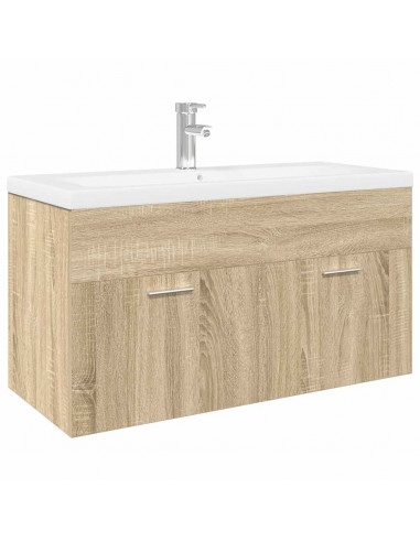Mobile da Bagno con Lavabo Integrato Rovere Sonoma