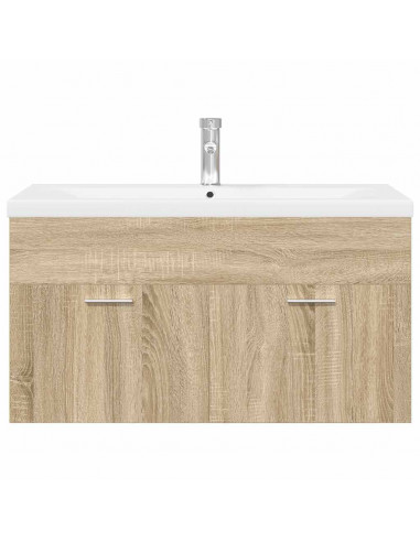 Mobile da Bagno con Lavabo Integrato Rovere Sonoma