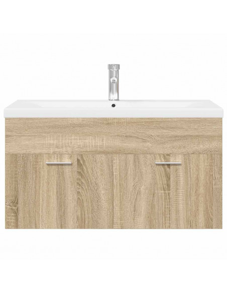 Mobile da Bagno con Lavabo Integrato Rovere Sonoma