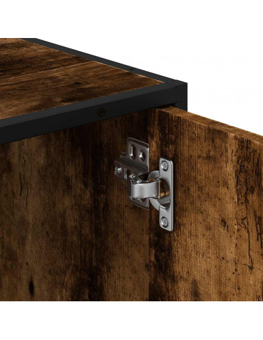 Mobile Lavabo Bagno Rovere Fumo 65x33x60 cm Legno Multistrato