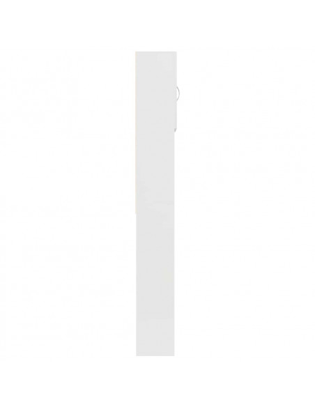 Mobile Lavatrice Bianco Lucido 64x24x190cm in Legno Multistrato