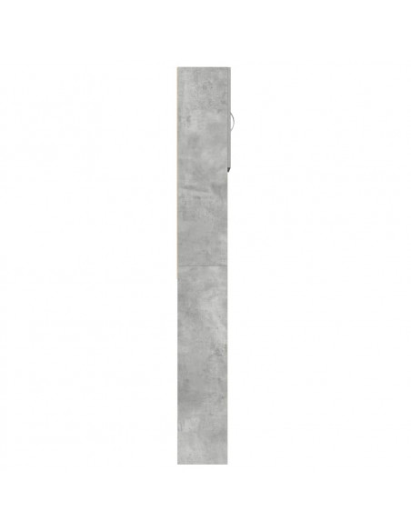 Mobile Lavatrice Grigio Cemento 64x24x190 cm Legno Multistrato