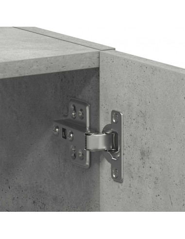 Mobile Lavatrice Grigio Cemento 64x24x190 cm Legno Multistrato