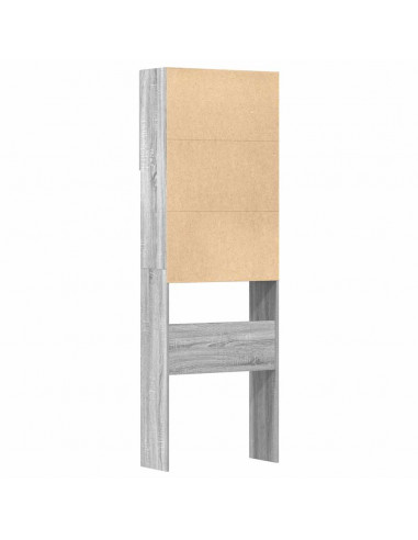 Mobile Lavatrice Grigio Sonoma 64x24x190 cm Legno Multistrato