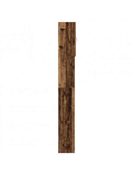 Mobile Lavatrice Legno Antico 64x24x190 cm in Legno Multistrato