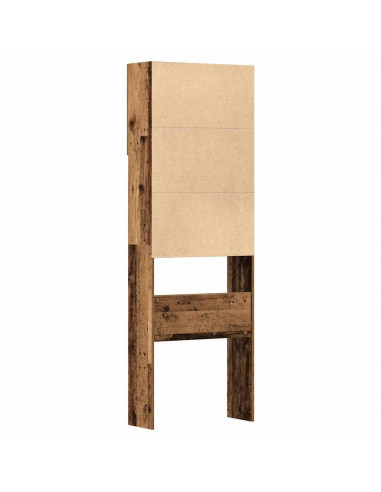 Mobile Lavatrice Legno Antico 64x24x190 cm in Legno Multistrato