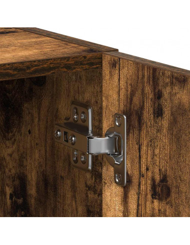 Mobile Lavatrice Rovere Fumo 64x24x190 cm Legno Multistrato