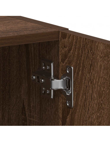 Mobile Lavatrice Rovere Marrone 64x24x190 cm Legno Multistrato