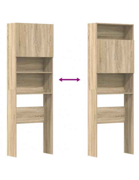 Mobile Lavatrice Rovere Sonoma 64x24x190 cm in Truciolato