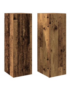 Mobili TV 2 pz Legno Antico 30,5x30x90 cm in Legno Multistrato 2