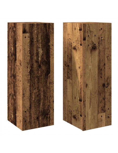 Mobili TV 2 pz Legno Antico 30,5x30x90 cm in Legno Multistrato