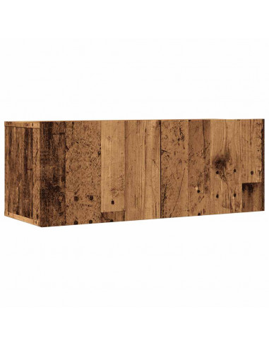 Mobili TV a Parete 2pz Legno Antico 80x30x30 cm