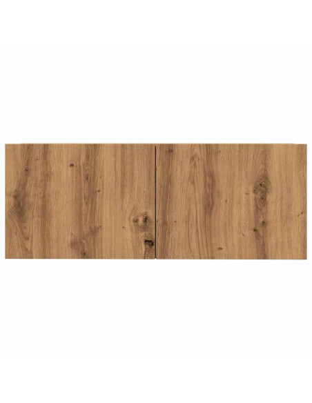 Mobili TV a Parete 2pz Rovere Artigianale 80x30x30 cm