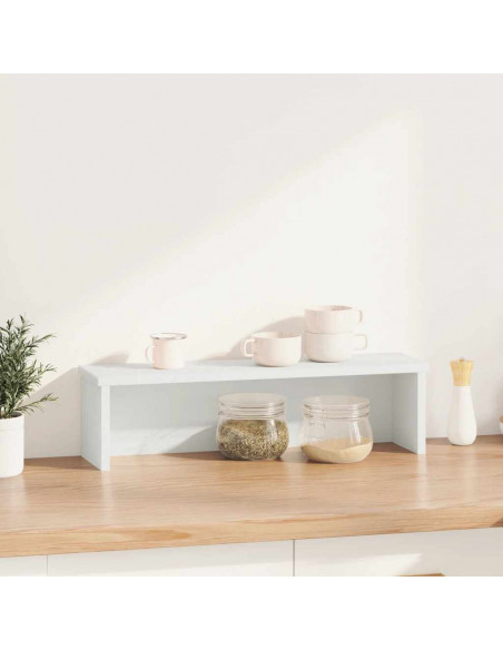 Scaffale da Cucina Impilabile Bianco 50x15x16 cm in Truciolato