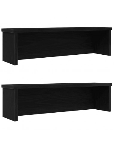 Scaffali da Cucina Impilabili 2 pz Neri 50x15x16 cm