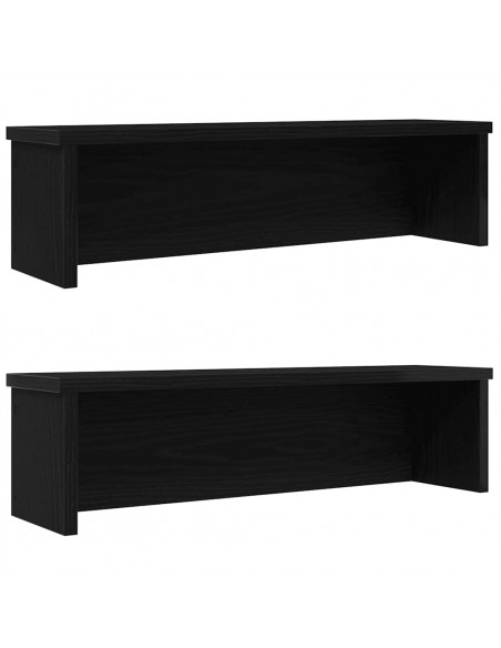 Scaffali da Cucina Impilabili 2 pz Neri 50x15x16 cm