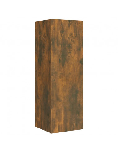 Set di Mobili Porta TV 5 pz Rovere Fumo in Legno Multistrato