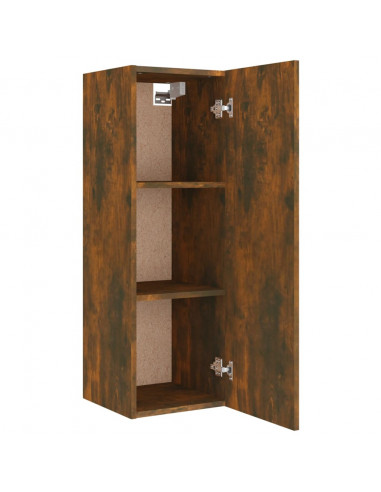 Set di Mobili Porta TV 5 pz Rovere Fumo in Legno Multistrato