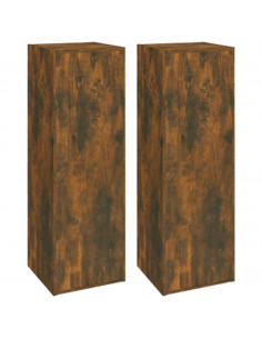 Set di Mobili Porta TV 6 pz Rovere Fumo in Legno Multistrato 2