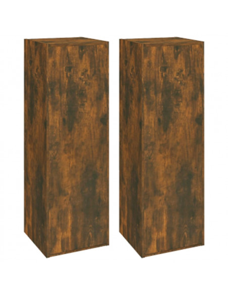 Set di Mobili Porta TV 6 pz Rovere Fumo in Legno Multistrato