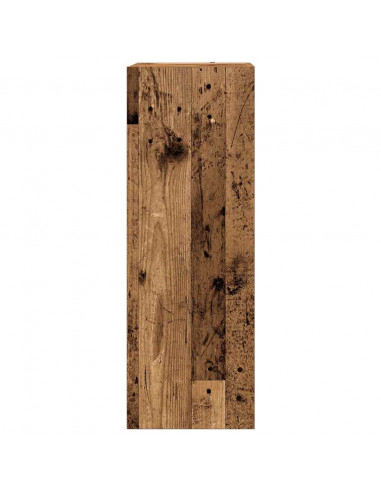 Set Mobile TV 4 pz Montato a Parete Legno Antico in Truciolato